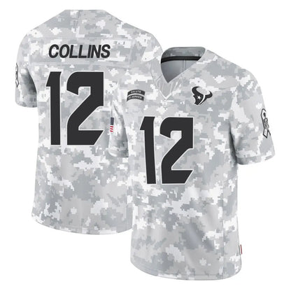 Tlead H.Texans #12 Nico Collins Player Arctic Camo Salute To Service Limited Game Stitched Jerseys