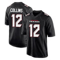 Tlead H.Texans #12 Nico Collins Player Carbon Black Fashion Home Game Stitched Jerseys