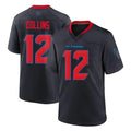 Tlead H.Texans #12 Nico Collins Player Navy 2nd Alternate Home Game Stitched Jerseys