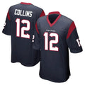 Tlead H.Texans #12 Nico Collins Player Navy Home Game Stitched Jerseys