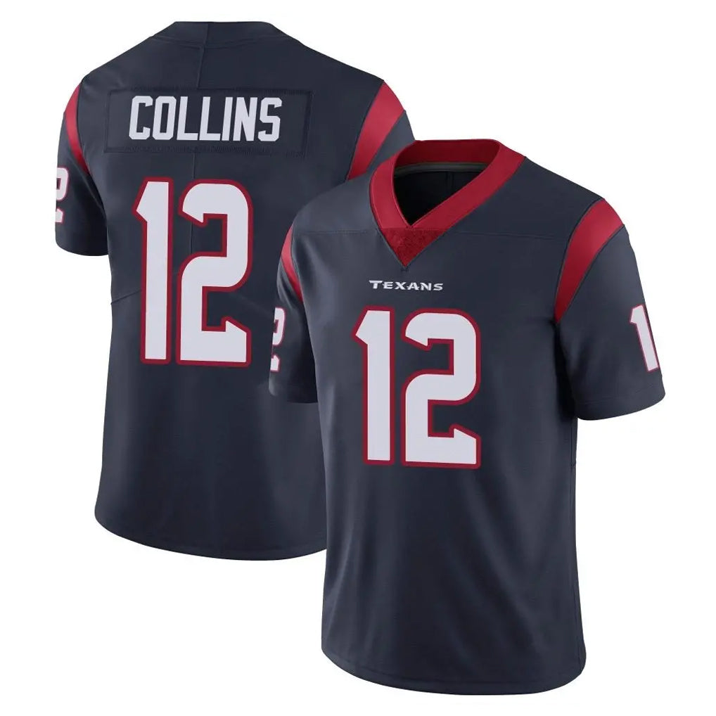 Tlead H.Texans #12 Nico Collins Player Navy Limited Vapor Untouchable Home Game Stitched Jerseys