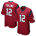 Tlead H.Texans #12 Nico Collins Player Red Home Game Stitched Jerseys