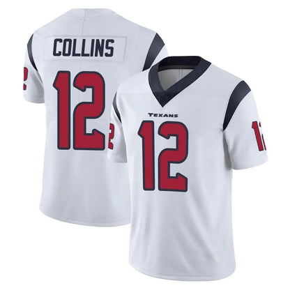 Tlead H.Texans #12 Nico Collins Player White Limited Vapor Untouchable Home Game Stitched Jerseys