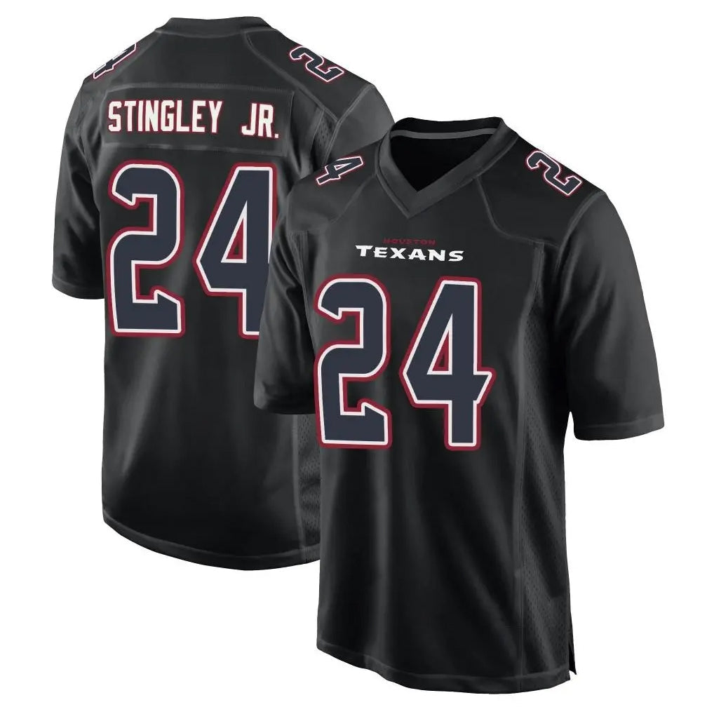 Tlead H.Texans #24 Derek Stingley Jr. Player Black Fashion Home Game Stitched Jerseys