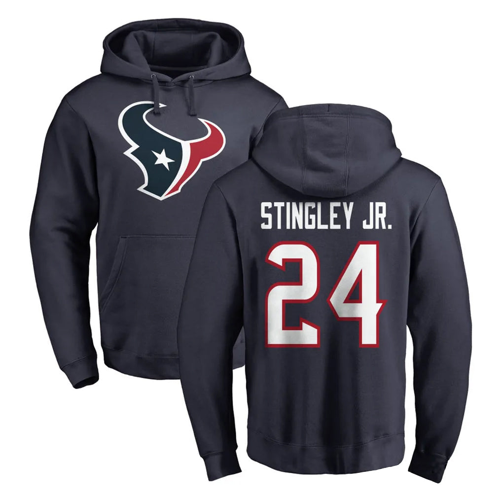 Tlead H.Texans #24 Derek Stingley Jr. Player Navy Pro Line Pullover Hoodie Limited Game Stitched Jerseys