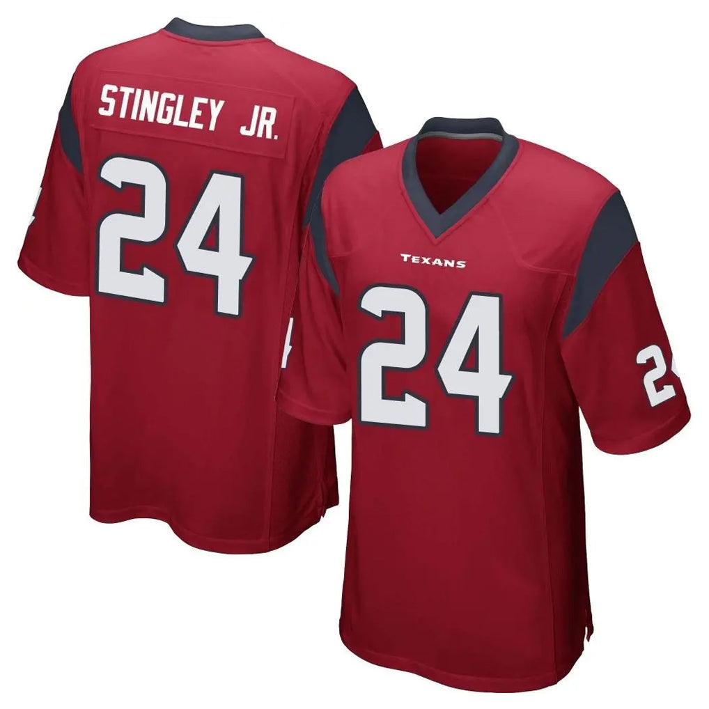 Tlead H.Texans #24 Derek Stingley Jr. Player Red Home Game Stitched Jerseys