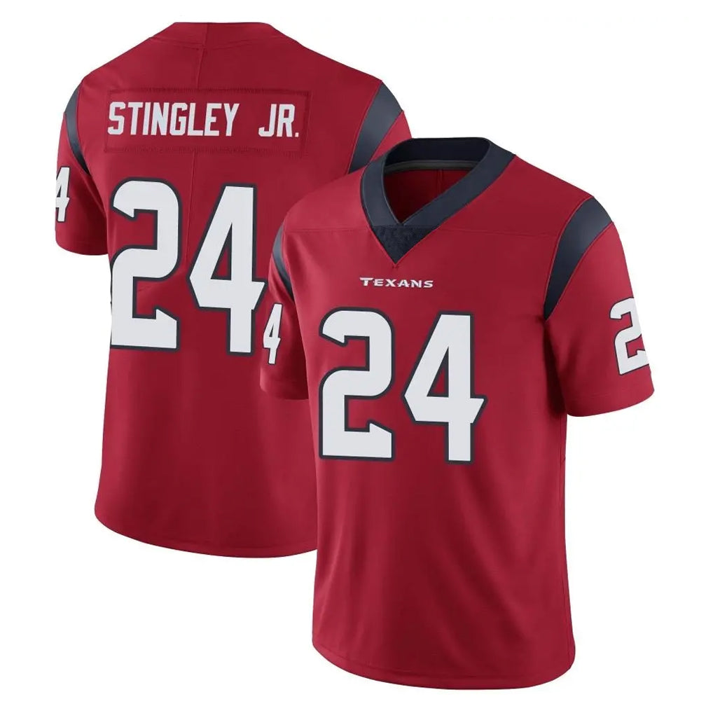 Tlead H.Texans #24 Derek Stingley Jr. Player Red Limited Vapor Untouchable Home Game Stitched Jerseys