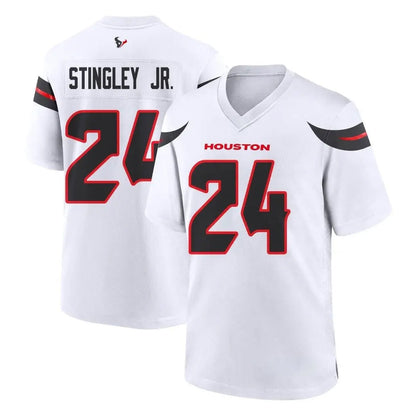 Tlead H.Texans #24 Derek Stingley Jr. Player White Home Game Stitched Jerseys