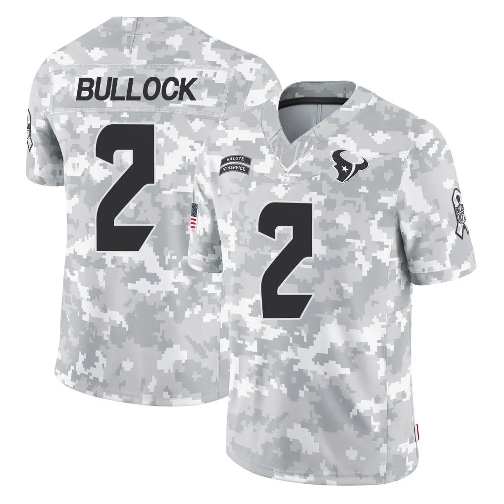 Tlead H.Texans #2 Calen Bullock Player Arctic Camo Salute To Service Limited Game Stitched Jerseys