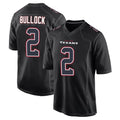 Tlead H.Texans #2 Calen Bullock Player Black Fashion Home Game Stitched Jerseys