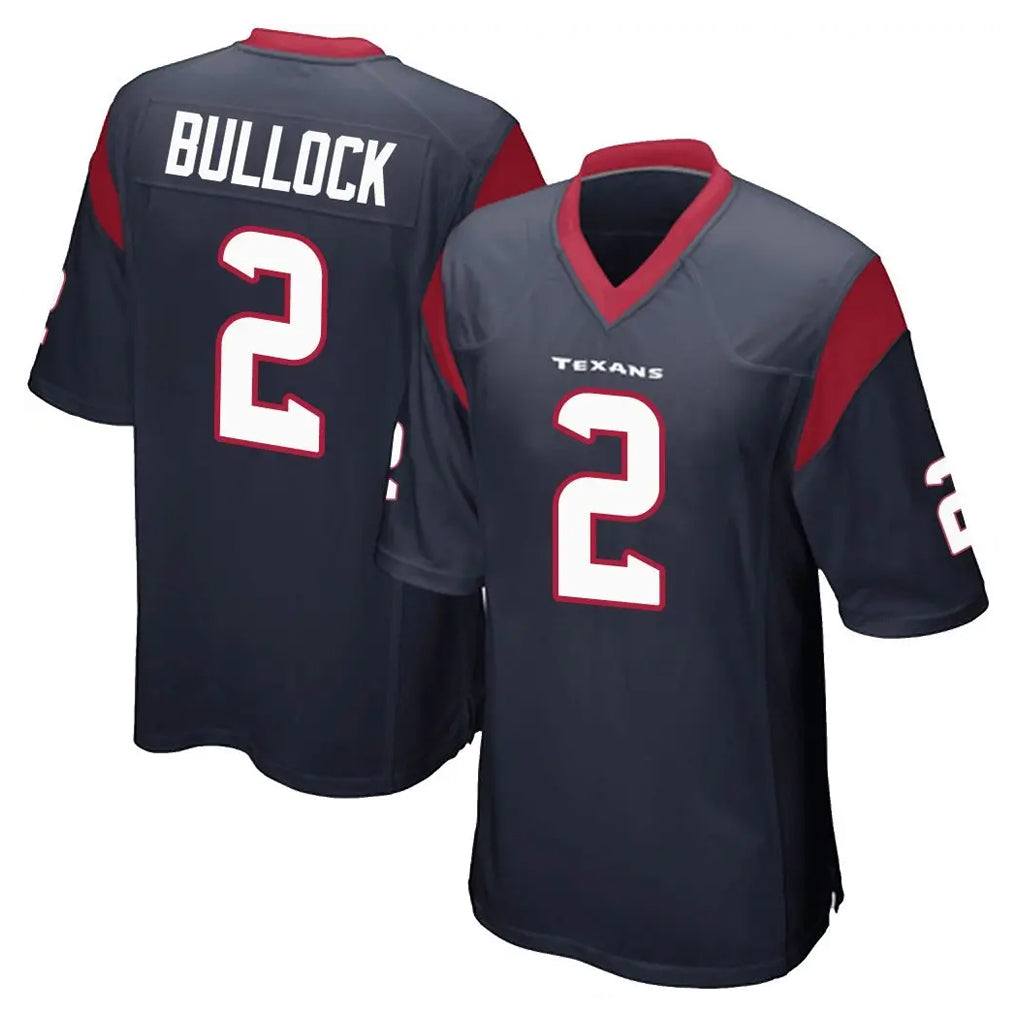 Tlead H.Texans #2 Calen Bullock Player Navy Home Game Stitched Jerseys