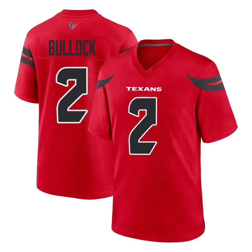 Tlead H.Texans #2 Calen Bullock Player Red Alternate Home Game Stitched Jerseys