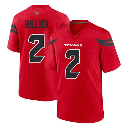 Tlead H.Texans #2 Calen Bullock Player Red Alternate Home Game Stitched Jerseys