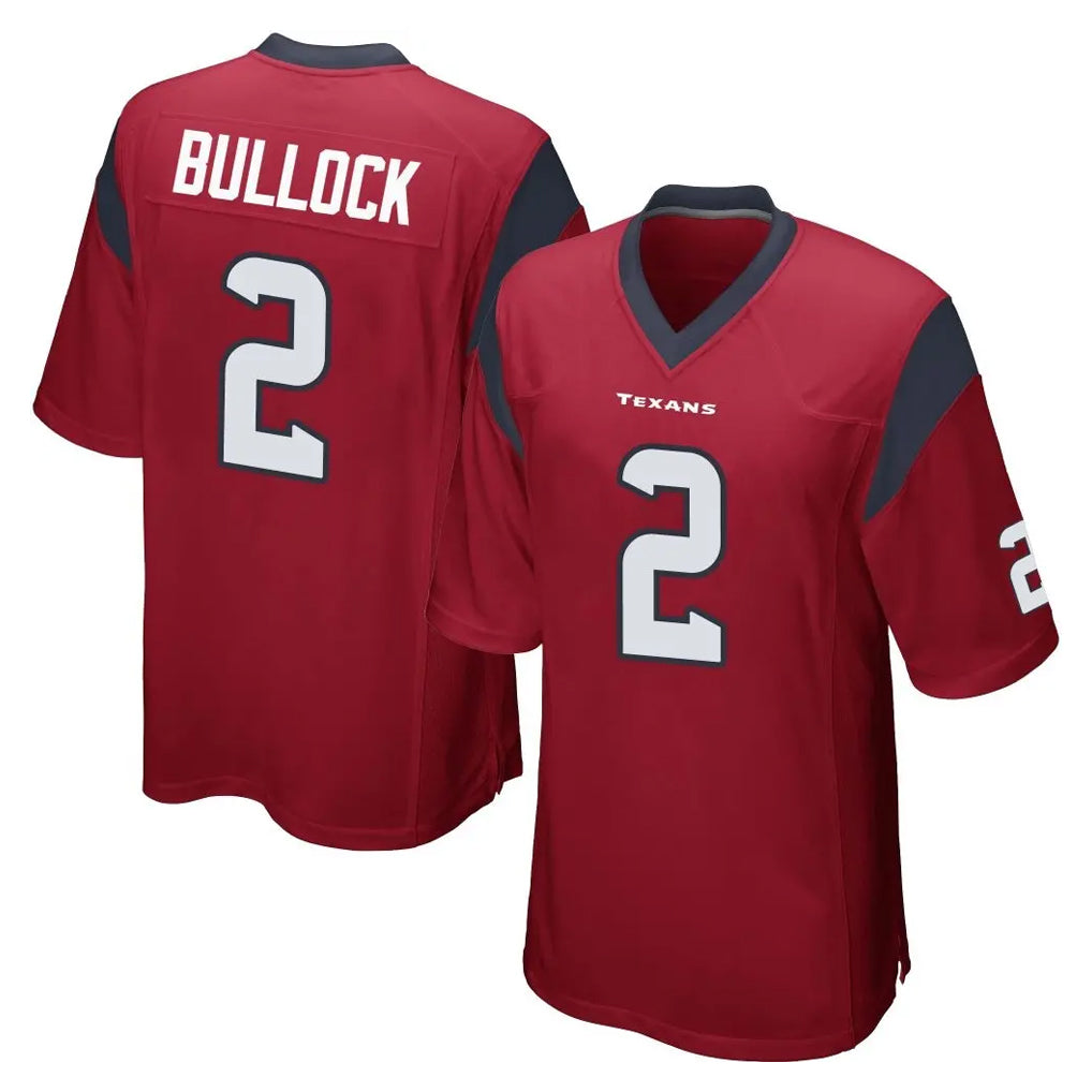 Tlead H.Texans #2 Calen Bullock Player Red Home Game Stitched Jerseys