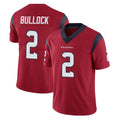 Tlead H.Texans #2 Calen Bullock Player Red Limited Vapor Untouchable Home Game Stitched Jerseys