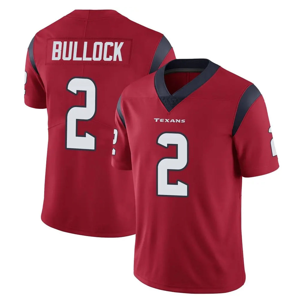 Tlead H.Texans #2 Calen Bullock Player Red Limited Vapor Untouchable Home Game Stitched Jerseys