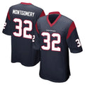 Tlead H.Texans #32 David Montgomery Player Navy Home Game Stitched Jerseys
