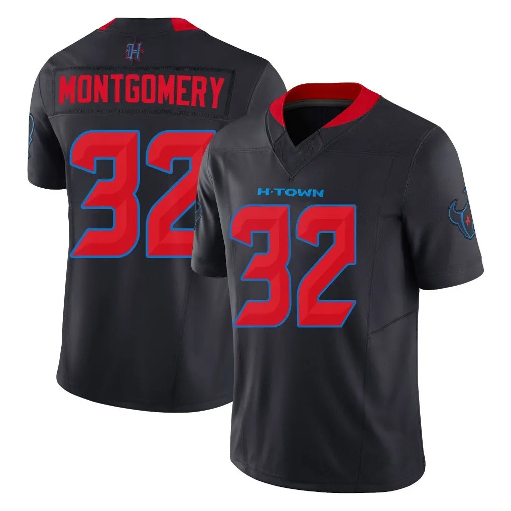Tlead H.Texans #32 David Montgomery Player Navy Limited 2nd Alternate Vapor F.U.S.E. Home Game Stitched Jerseys