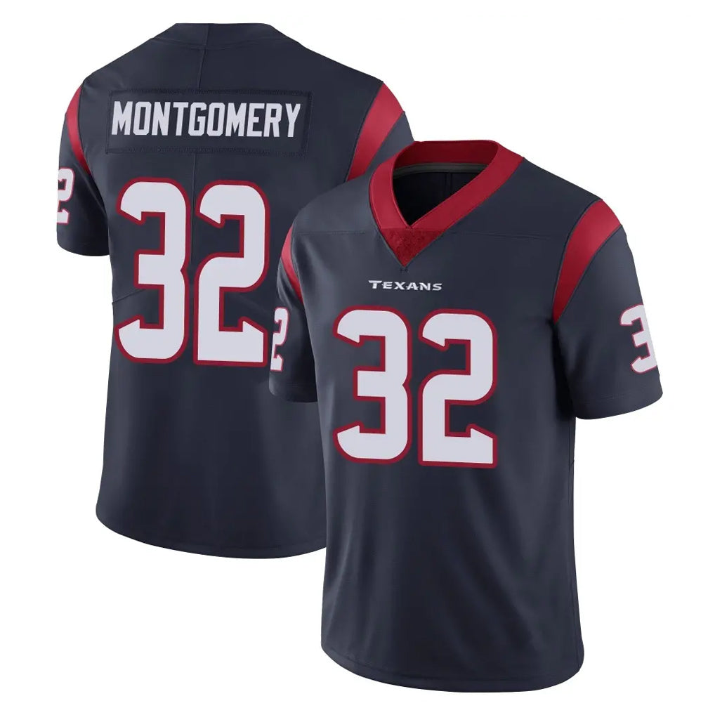Tlead H.Texans #32 David Montgomery Player Navy Limited Vapor Untouchable Home Game Stitched Jerseys