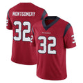 Tlead H.Texans #32 David Montgomery Player Red Limited Vapor Untouchable Home Game Stitched Jerseys