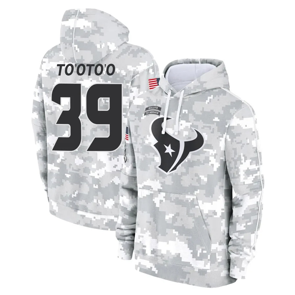 Tlead H.Texans #39 Henry To'oTo'o Player Arctic Camo Salute to Service Hoodies Limited Game Stitched Jerseys