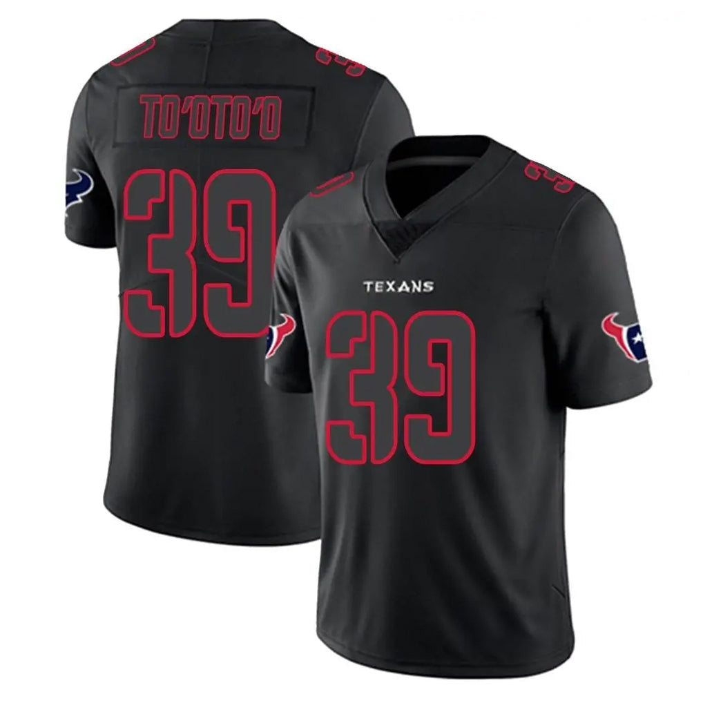 Tlead H.Texans #39 Henry To'oTo'o Player Black Impact Limited Game Stitched Jerseys