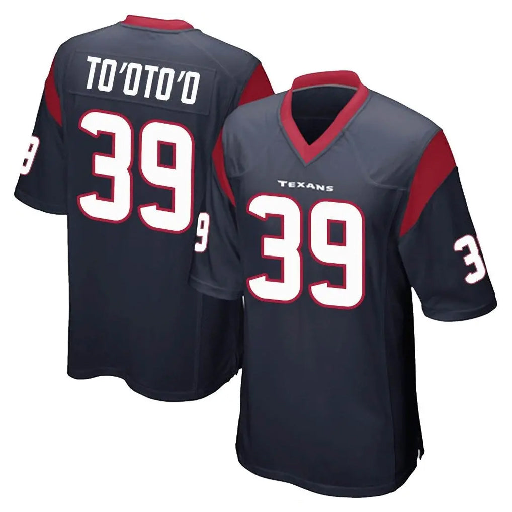 Tlead H.Texans #39 Henry To'oTo'o Player Navy Home Game Stitched Jerseys