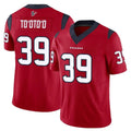 Tlead H.Texans #39 Henry To'oTo'o Player Red Limited Vapor F.U.S.E. Home Game Stitched Jerseys
