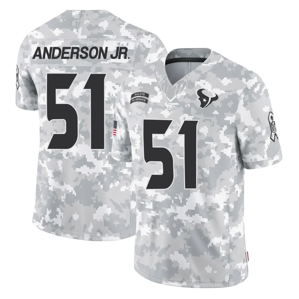 Tlead H.Texans #51 Will Anderson Jr. Player Arctic Camo Salute To Service Limited Game Stitched Jerseys