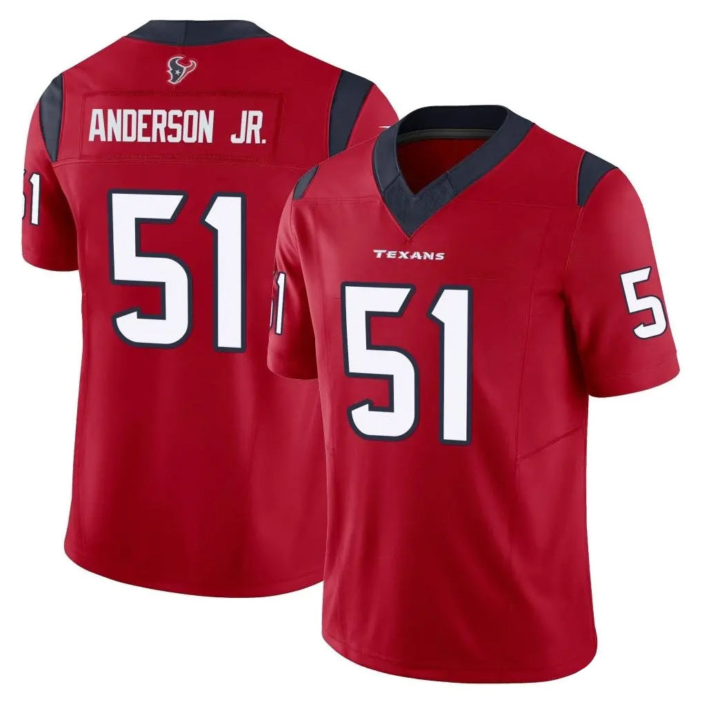 Tlead H.Texans #51 Will Anderson Jr. Player Red Limited Vapor F.U.S.E. Home Game Stitched Jerseys