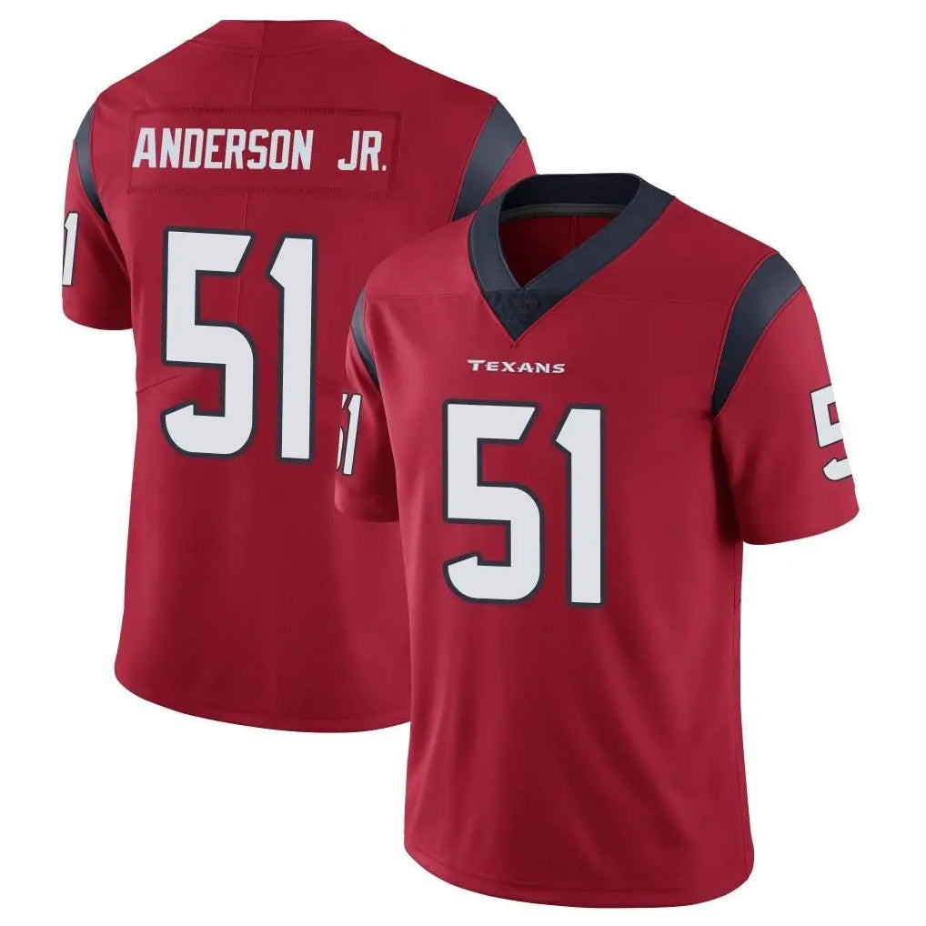 Tlead H.Texans #51 Will Anderson Jr. Player Red Limited Vapor Untouchable Home Game Stitched Jerseys