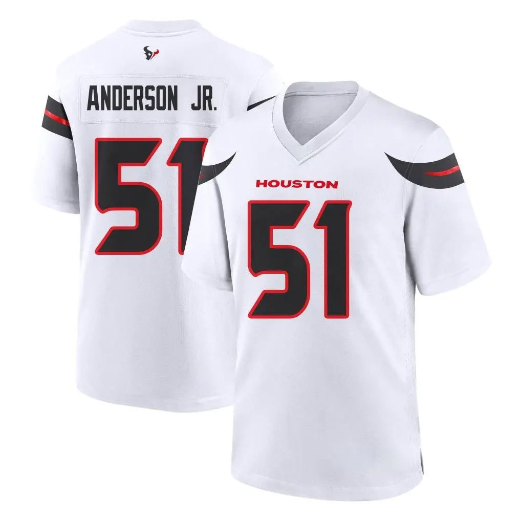 Tlead H.Texans #51 Will Anderson Jr. Player White Home Game Stitched Jerseys