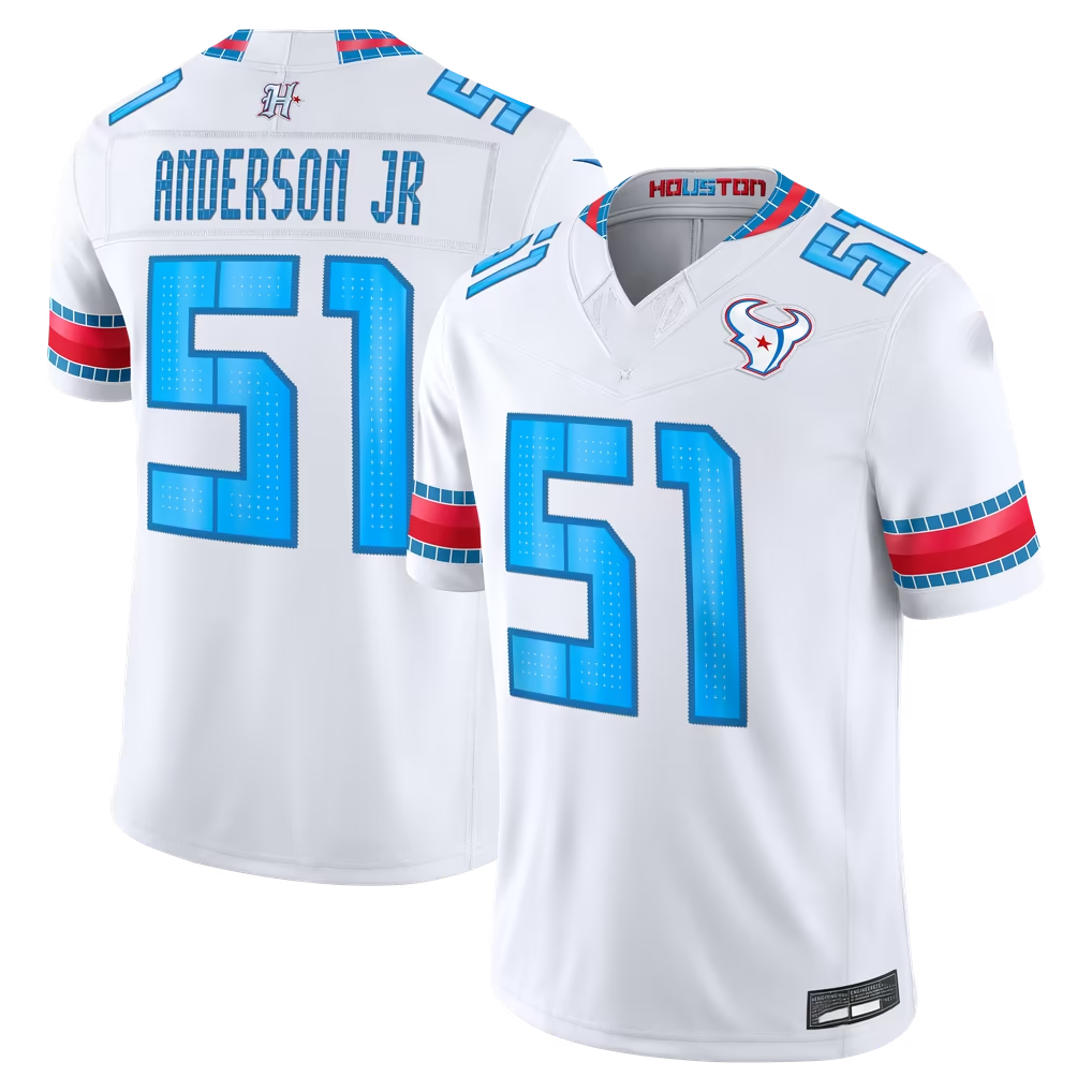 Tlead H.Texans #51 Will Anderson Jr. White 2026 Rivalries Collection Limited Stitched Jerseys