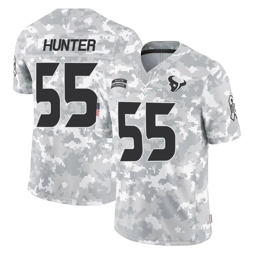 Tlead H.Texans #55 Danielle Hunter Player Arctic Camo Salute To Service Limited Game Stitched Jerseys