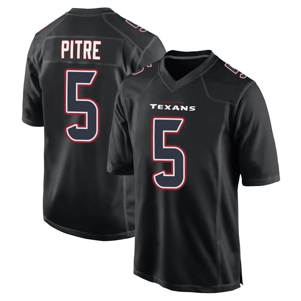 Tlead H.Texans #5 Jalen Pitre Player Black Fashion Home Game Stitched Jerseys