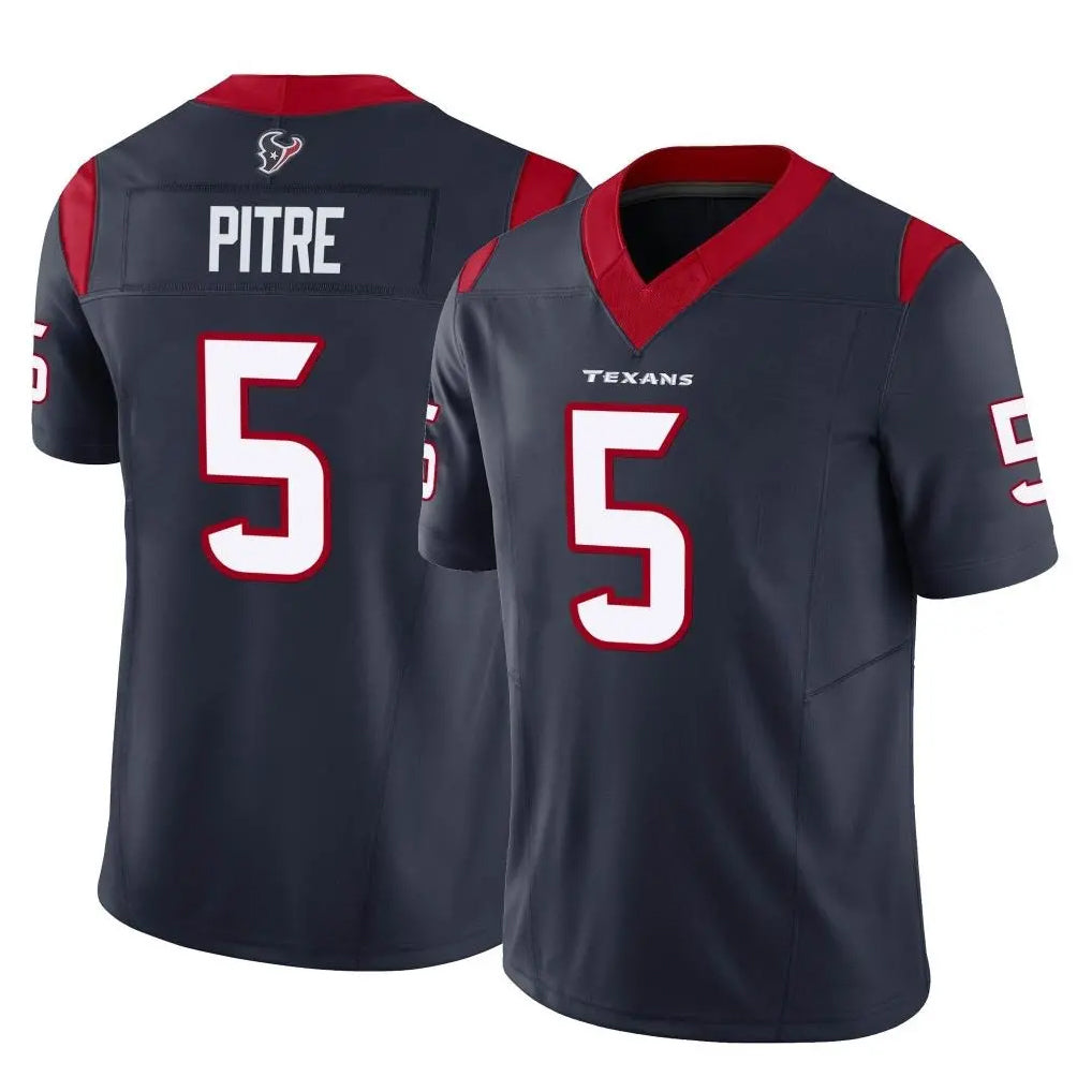 Tlead H.Texans #5 Jalen Pitre Player Navy Limited Vapor F.U.S.E. Home Game Stitched Jerseys