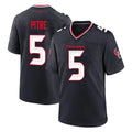 Tlead H.Texans #5 Jalen Pitre Player Navy Team Home Game Stitched Jerseys