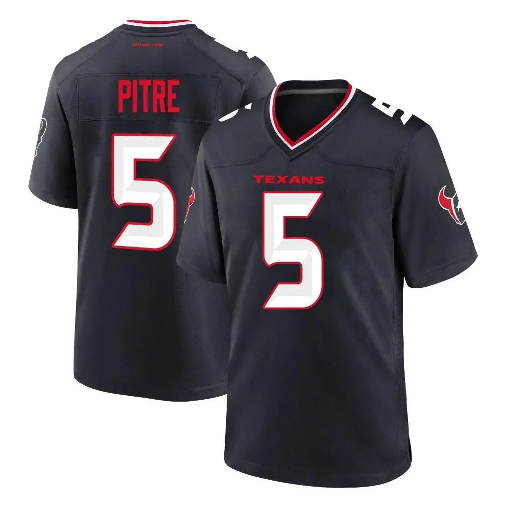Tlead H.Texans #5 Jalen Pitre Player Navy Team Home Game Stitched Jerseys