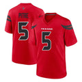 Tlead H.Texans #5 Jalen Pitre Player Red Alternate Home Game Stitched Jerseys