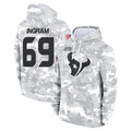 Tlead H.Texans #69 Ed Ingram Player Arctic Camo Salute to Service Hoodies Limited Game Stitched Jerseys