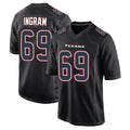 Tlead H.Texans #69 Ed Ingram Player Black Fashion Home Game Stitched Jerseys