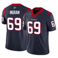 Tlead H.Texans #69 Ed Ingram Player Navy Limited Vapor F.U.S.E. Home Game Stitched Jerseys