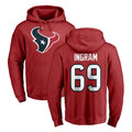 Tlead H.Texans #69 Ed Ingram Player Red Pro Line Pullover Hoodie Limited Game Stitched Jerseys