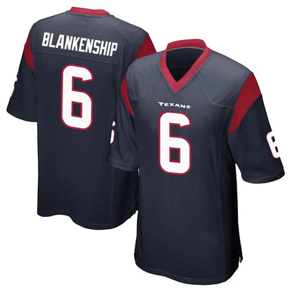 Tlead H.Texans #6 Reed Blankenship Player Navy Home Game Stitched Jerseys