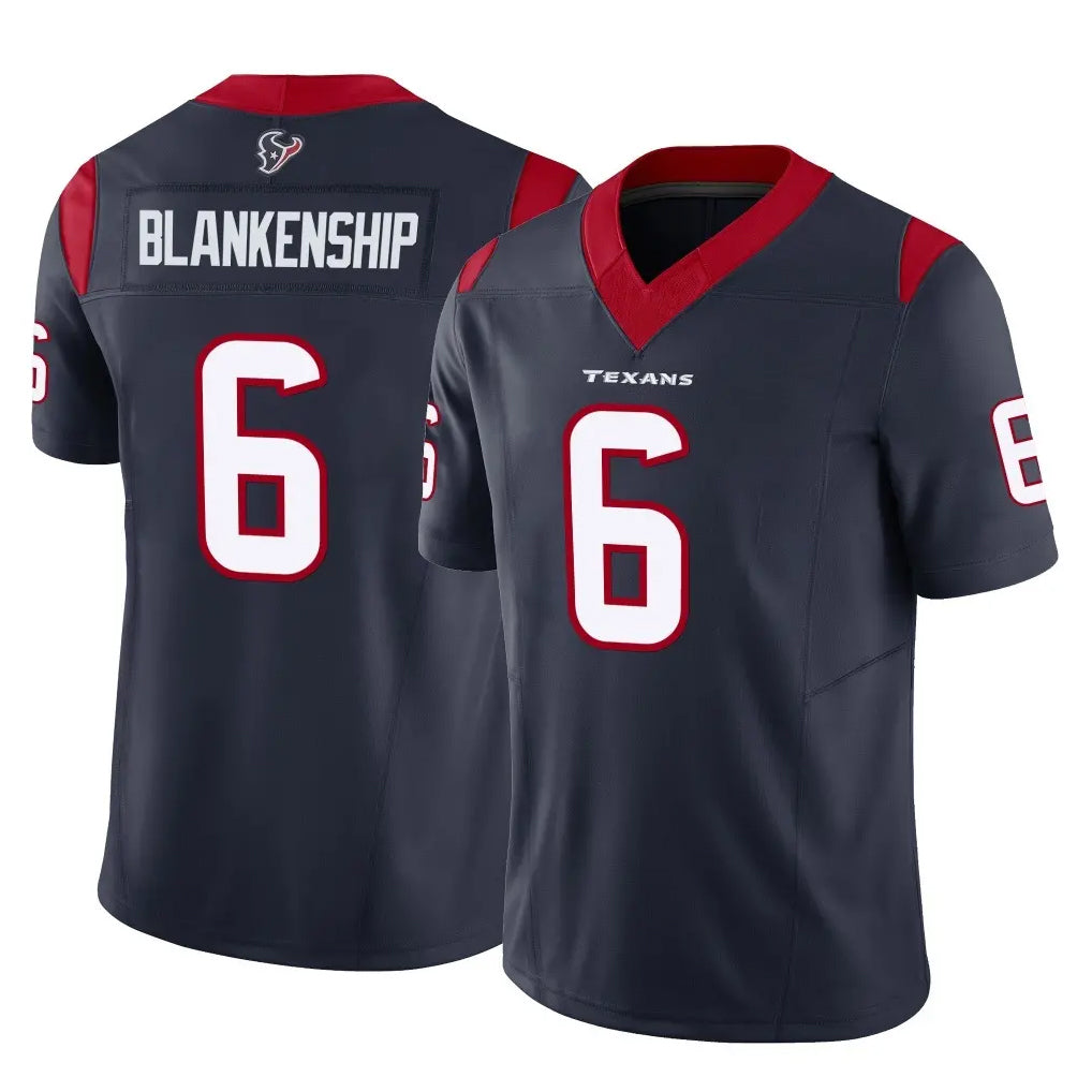 Tlead H.Texans #6 Reed Blankenship Player Navy Limited Vapor F.U.S.E. Home Game Stitched Jerseys