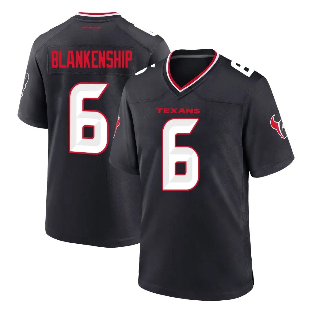 Tlead H.Texans #6 Reed Blankenship Player Navy Team Home Game Stitched Jerseys
