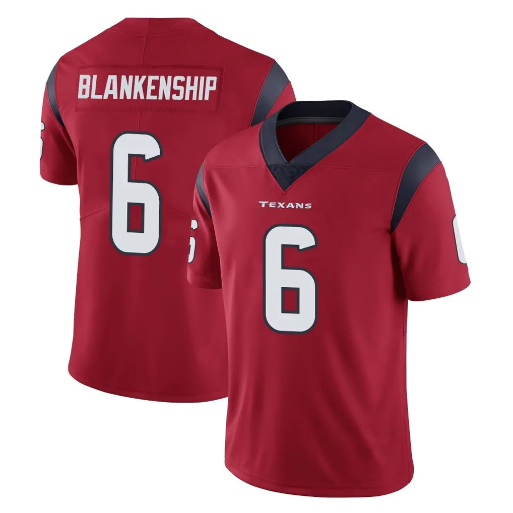 Tlead H.Texans #6 Reed Blankenship Player Red Limited Vapor Untouchable Home Game Stitched Jerseys
