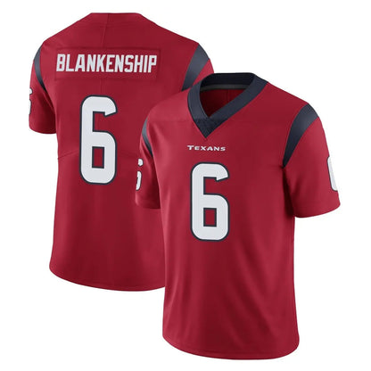 Tlead H.Texans #6 Reed Blankenship Player Red Limited Vapor Untouchable Home Game Stitched Jerseys