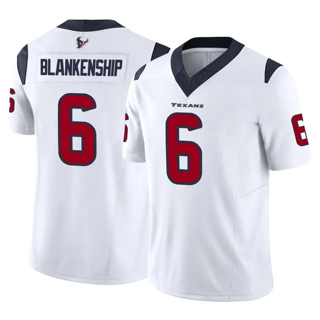 Tlead H.Texans #6 Reed Blankenship Player White Limited Vapor F.U.S.E. Home Game Stitched Jerseys