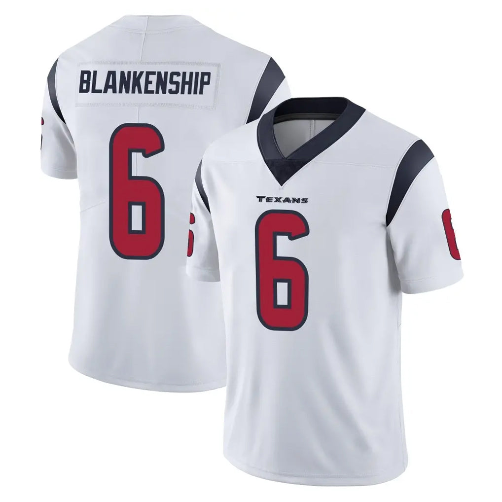 Tlead H.Texans #6 Reed Blankenship Player White Limited Vapor Untouchable Home Game Stitched Jerseys